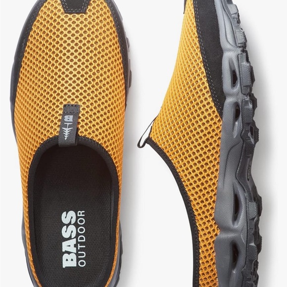 New in Box Bass Outdoor Men's Flame Orange Aqua Mesh Slide. - Picture 7 of 9